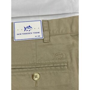 Southern Tide Mens Skipjack Shorts Sandstone Khaki Pima Cotton Modal 38 NEW
